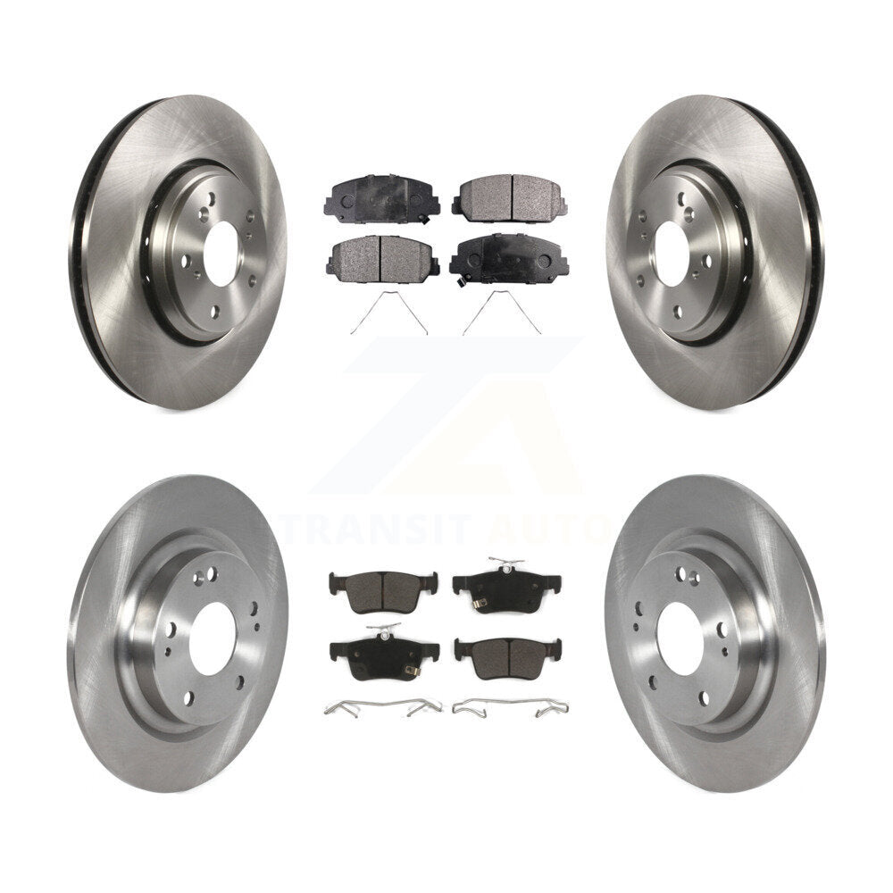 Front Rear Disc Brake Rotors And Semi-Metallic Pads Kit For Honda Civic K8F-102758