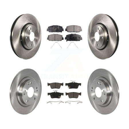 Front Rear Disc Brake Rotors And Semi-Metallic Pads Kit For Honda Civic K8F-102758
