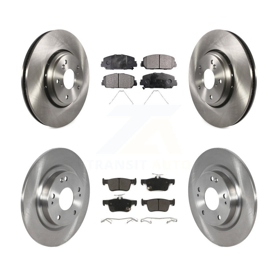 Front Rear Disc Brake Rotors And Semi-Metallic Pads Kit For Honda Civic K8F-102758