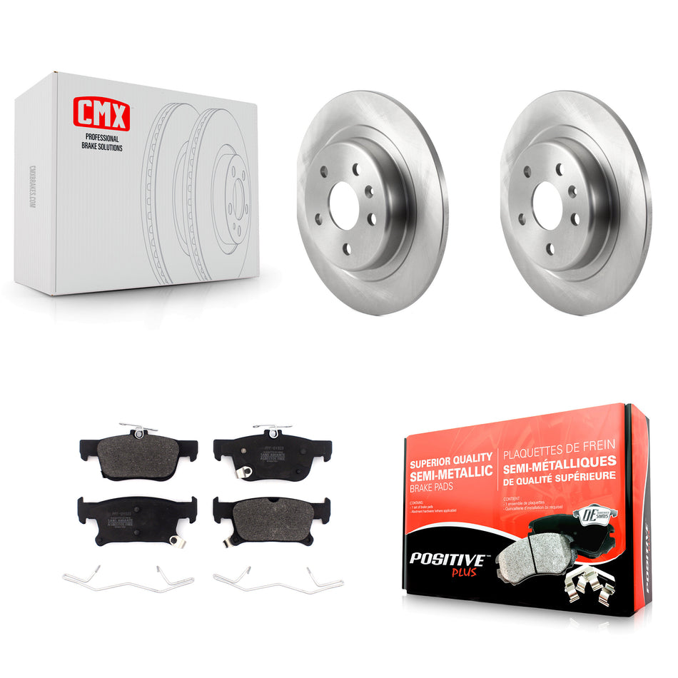 Rear Disc Brake Rotors And Semi-Metallic Pads Kit For 2019-2020 Buick Envision With 315mm Diameter Rotor K8F-102786