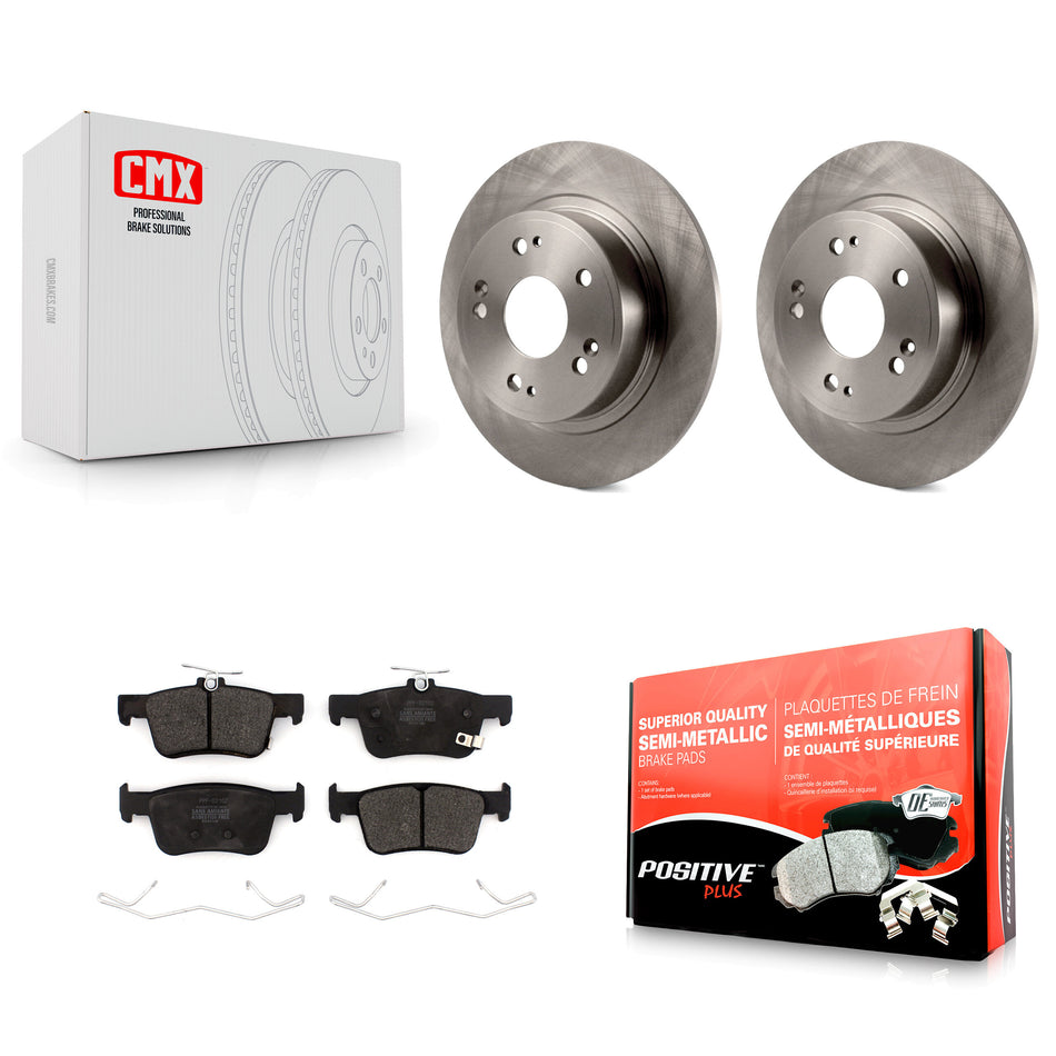 Rear Disc Brake Rotors And Semi-Metallic Pads Kit For 2018-2022 Honda Accord K8F-102791
