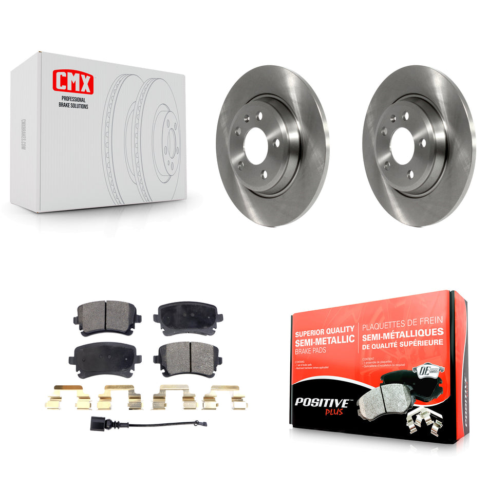 Rear Disc Brake Rotors And Semi-Metallic Pads Kit For Audi Q5 A4 allroad K8F-102793