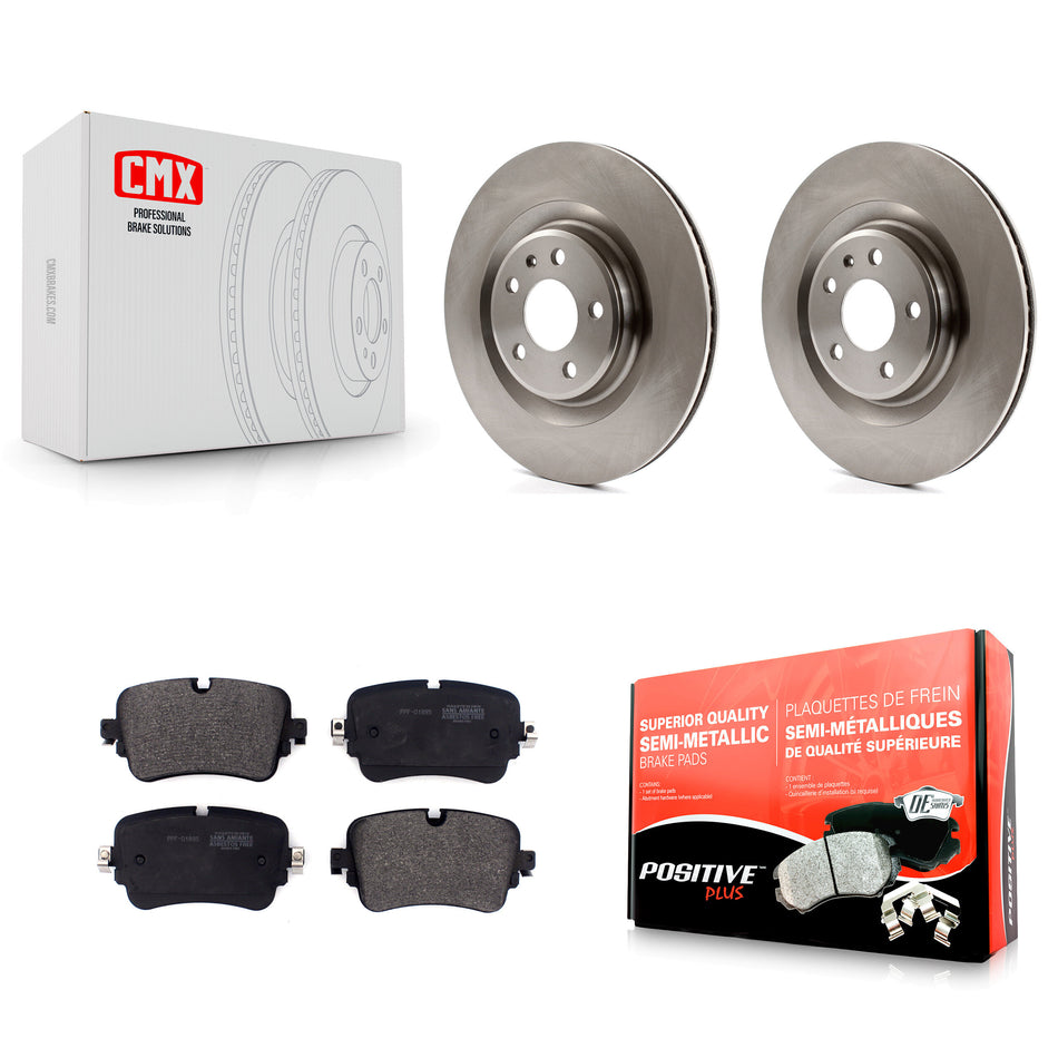 Rear Disc Brake Rotors And Semi-Metallic Pads Kit For 2017 Audi Q7 With 330mm Diameter Rotor K8F-102795