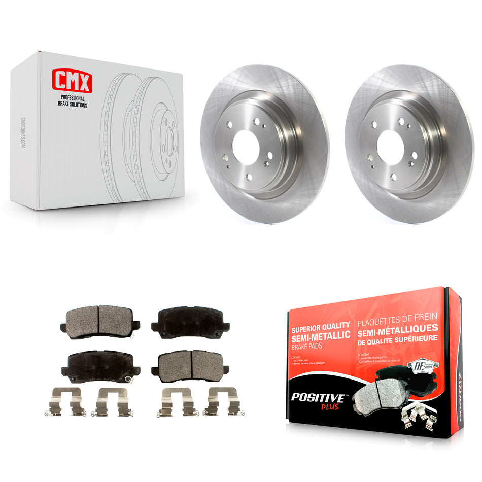 Rear Disc Brake Rotors And Semi-Metallic Pads Kit For 2017-2020 Acura MDX K8F-102800