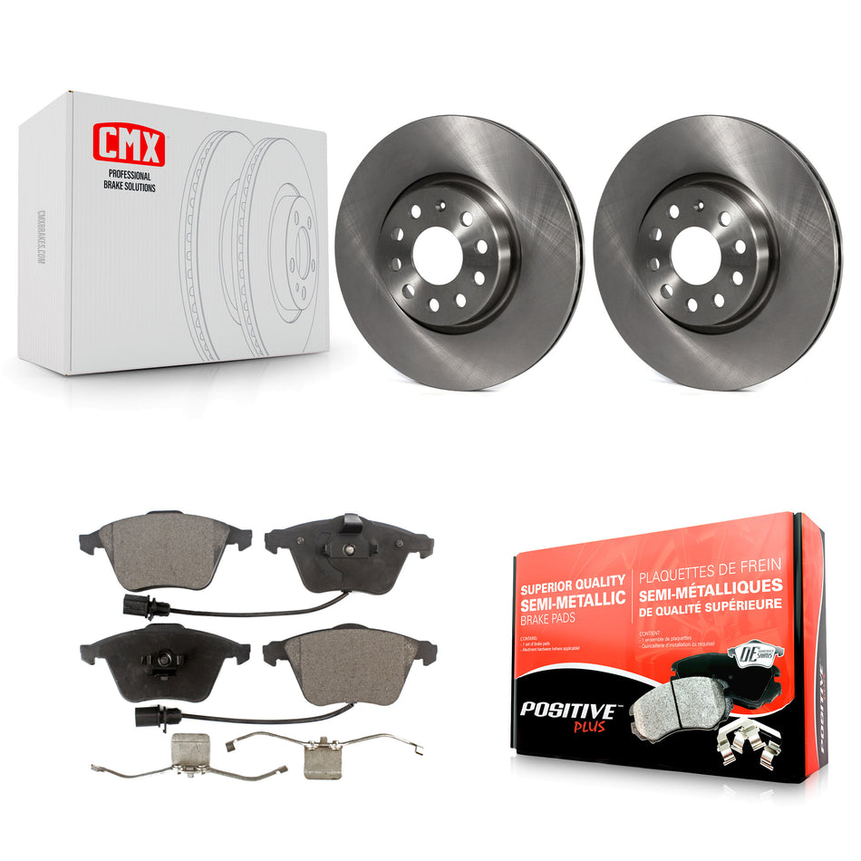 Front Disc Brake Rotors And Semi-Metallic Pads Kit For Volkswagen CC Passat K8F-102825