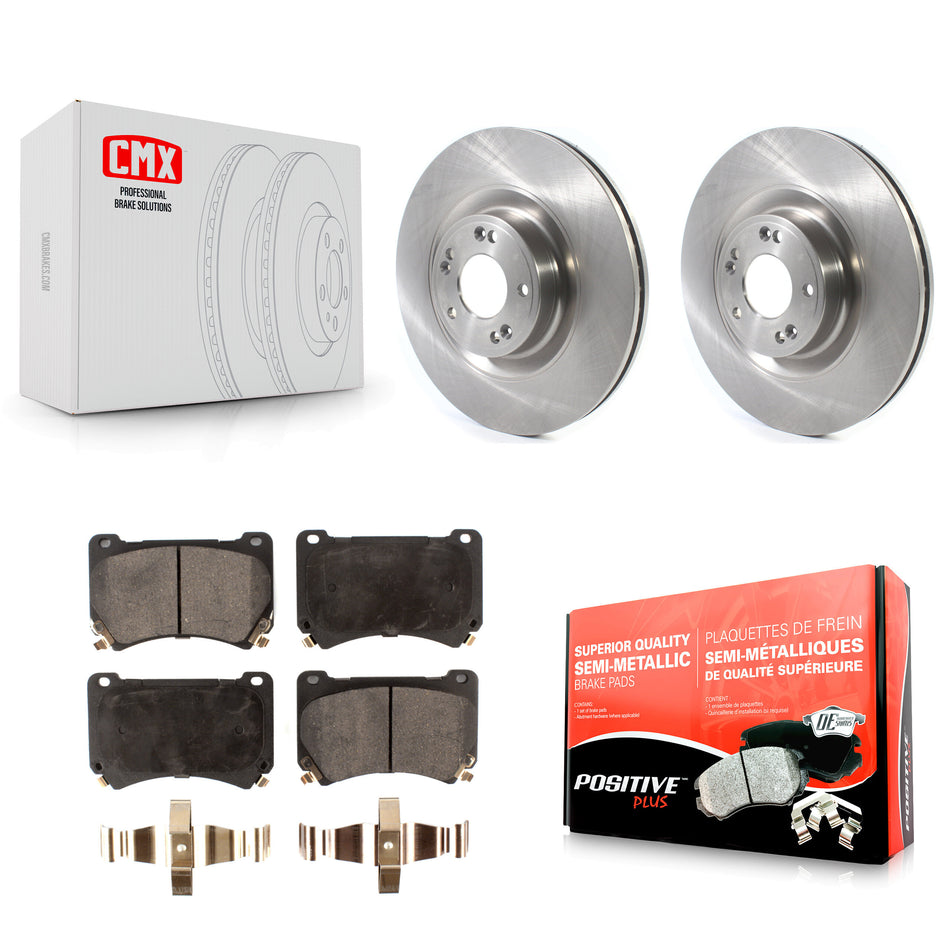 Front Disc Brake Rotors And Semi-Metallic Pads Kit For Hyundai Genesis Equus K8F-102835