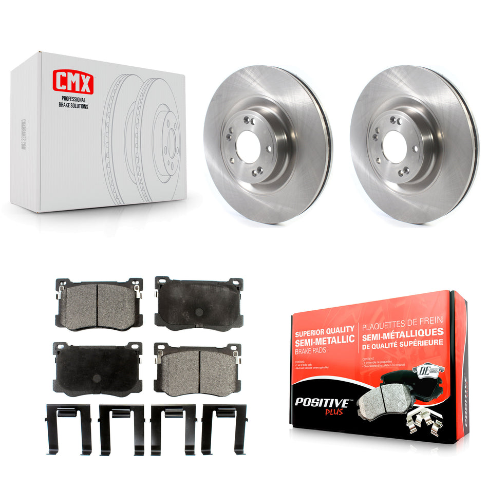 Front Disc Brake Rotors And Semi-Metallic Pads Kit For Hyundai Genesis G80 Kia K900 3.8L K8F-102836