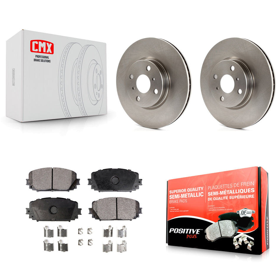 Front Disc Brake Rotors And Semi-Metallic Pads Kit For Toyota Yaris K8F-102838