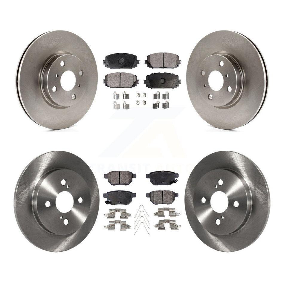 Front Rear Disc Brake Rotors And Semi-Metallic Pads Kit For Toyota Yaris K8F-102854