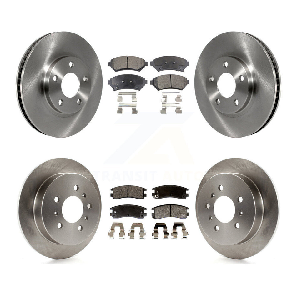Front Rear Disc Brake Rotors And Semi-Metallic Pads Kit For Chevrolet Impala Monte Carlo Oldsmobile Intrigue K8F-102865