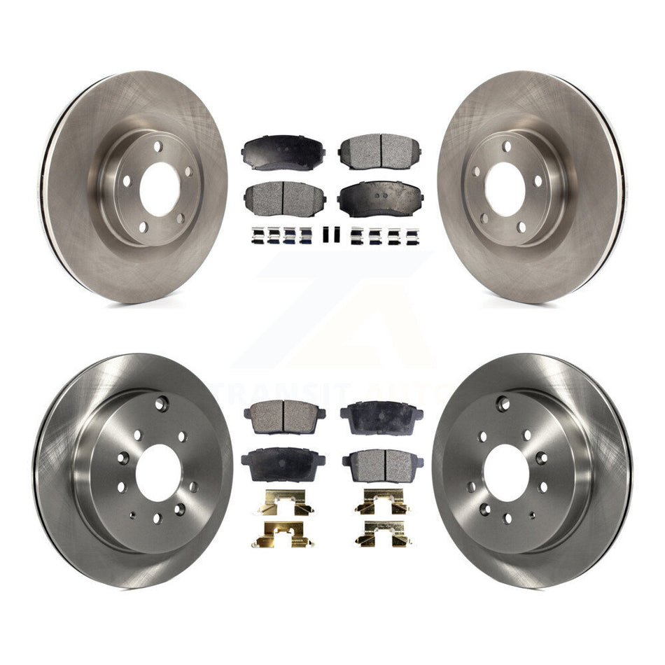 Front Rear Disc Brake Rotors And Semi-Metallic Pads Kit For Ford Edge Lincoln MKX K8F-102871