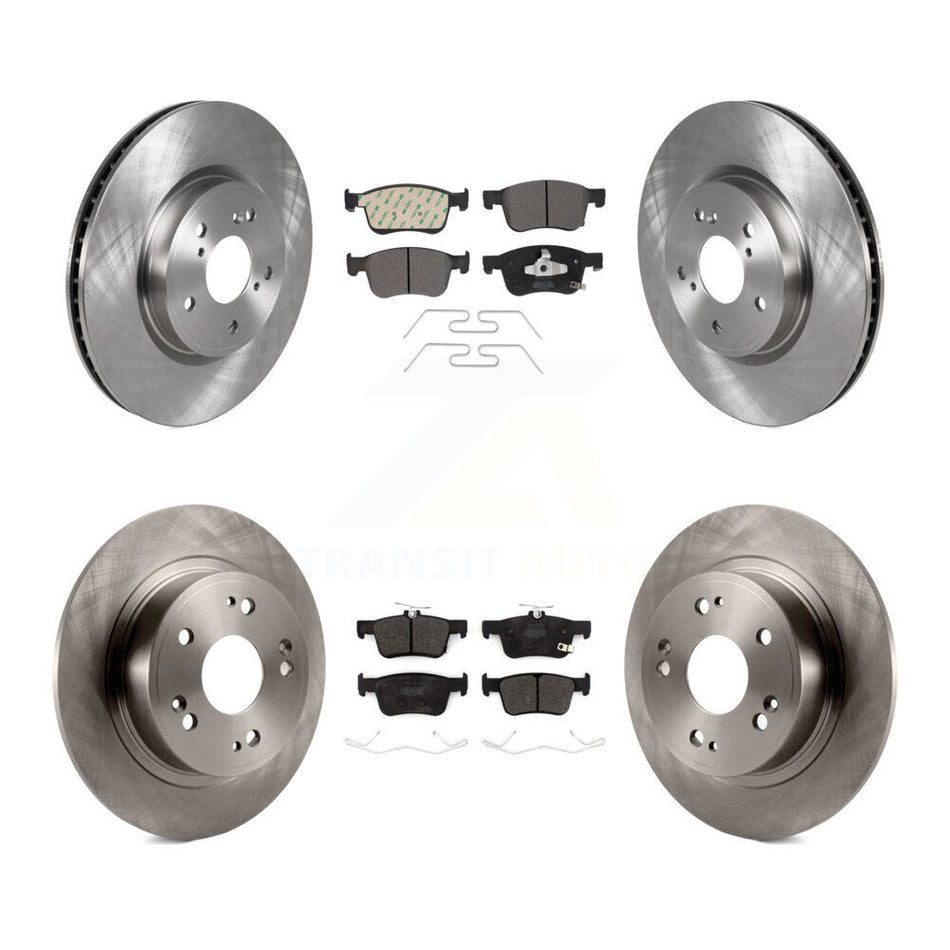 Front Rear Disc Brake Rotors And Semi-Metallic Pads Kit For Honda Accord K8F-102876