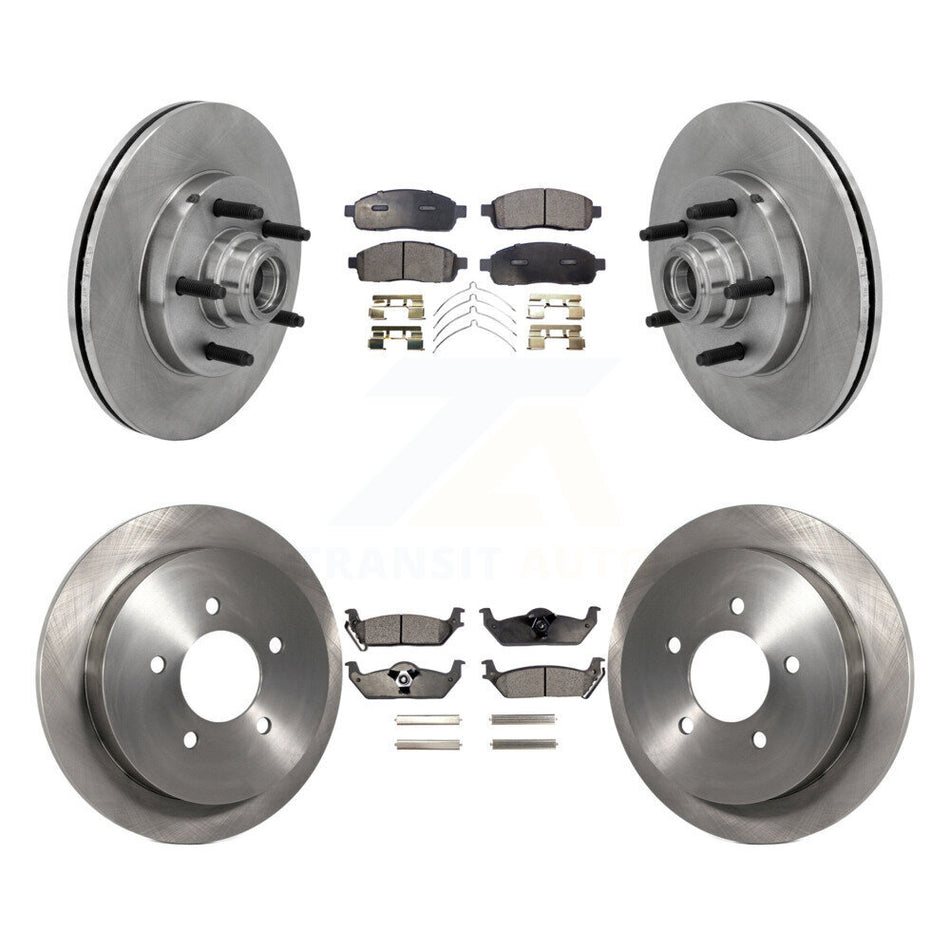 Front Rear Disc Brake Rotors And Semi-Metallic Pads Kit For 2004 Ford F-150 RWD With 5 Lug Wheels 11th Digit Of Vin Is C K8F-102968