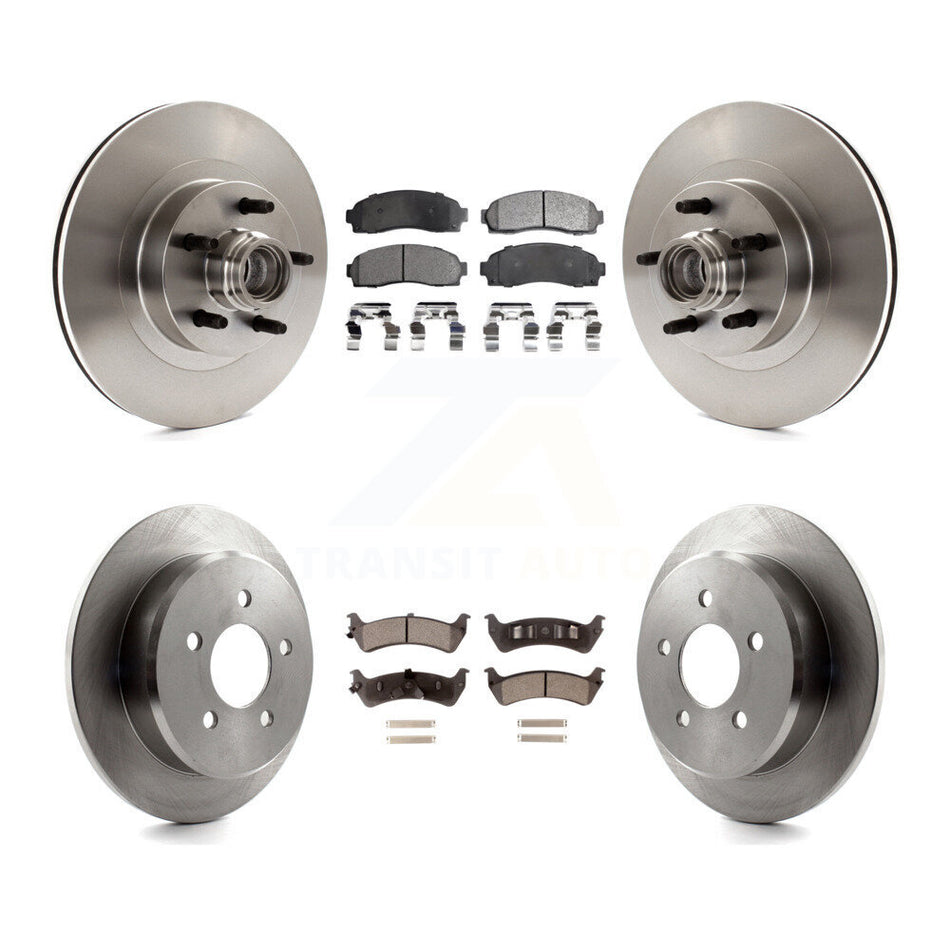 Front Rear Disc Brake Rotors And Semi-Metallic Pads Kit For 2001 Ford Explorer Sport RWD K8F-102971