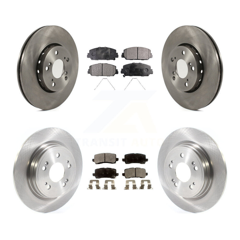 Front Rear Disc Brake Rotors And Semi-Metallic Pads Kit For Acura RLX K8F-103002