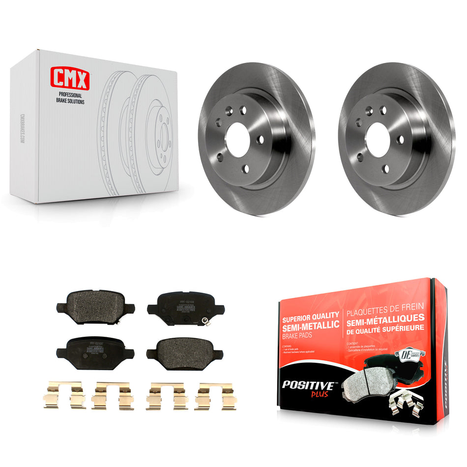 Rear Disc Brake Rotors And Semi-Metallic Pads Kit For 2018-2022 Chevrolet Trax Buick Encore K8F-103004