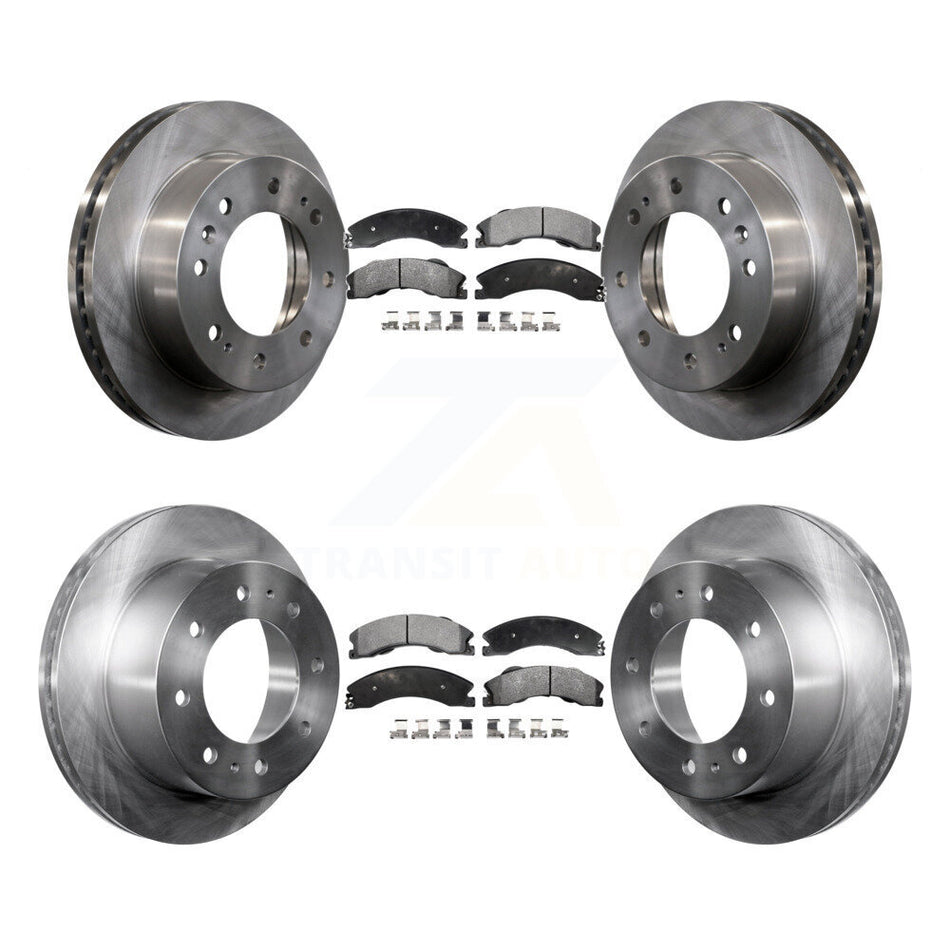 Front Rear Disc Brake Rotors And Semi-Metallic Pads Kit For Chevrolet Silverado 2500 HD GMC Sierra 3500 Suburban K8F-103009
