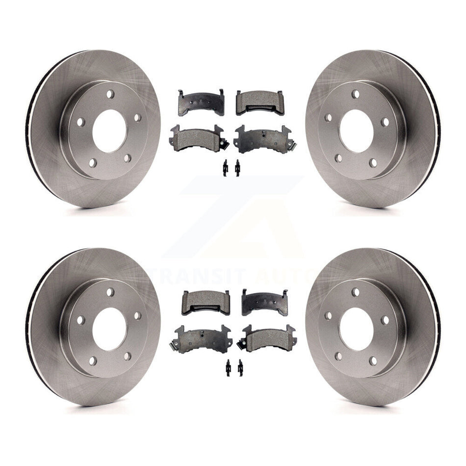 Front Rear Disc Brake Rotors And Semi-Metallic Pads Kit For Cadillac Eldorado Buick Riviera Seville Oldsmobile Toronado K8F-103012