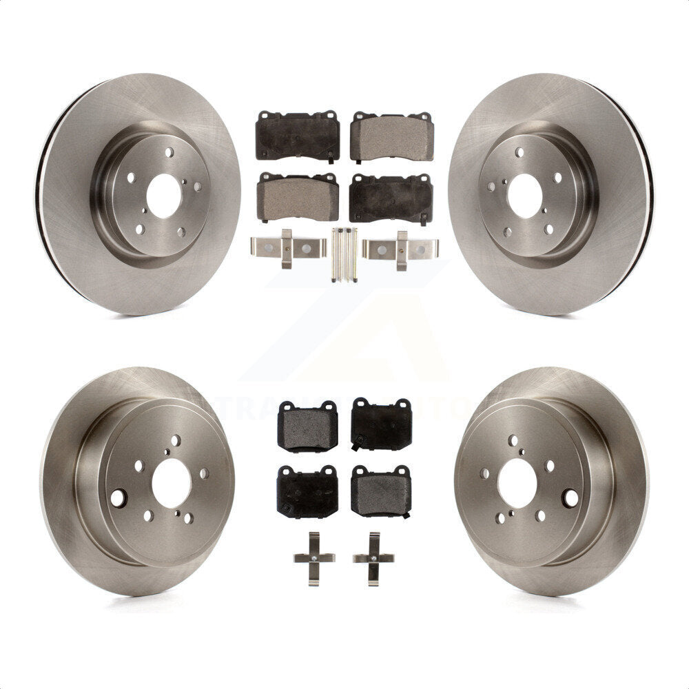 Front Rear Brake Rotors Semi-Metallic Pad Kit For 2014 Subaru WRX With 17\\" Factory Wheels K8F-103015
