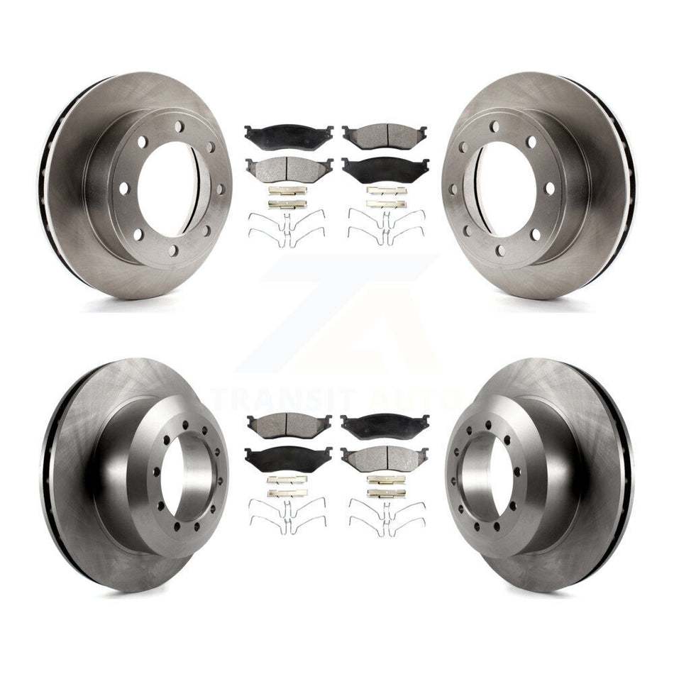 Front Rear Disc Brake Rotors And Semi-Metallic Pads Kit For 1999-1999 Ford F-450 Super Duty F-550 With 13.03" Diameter Rotor To 03/22/99 K8F-103020