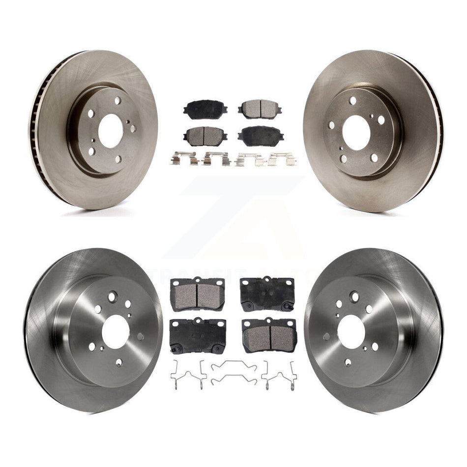 Front Rear Disc Brake Rotors And Semi-Metallic Pads Kit (6Pc) For Lexus IS250 GS300 K8F-103044