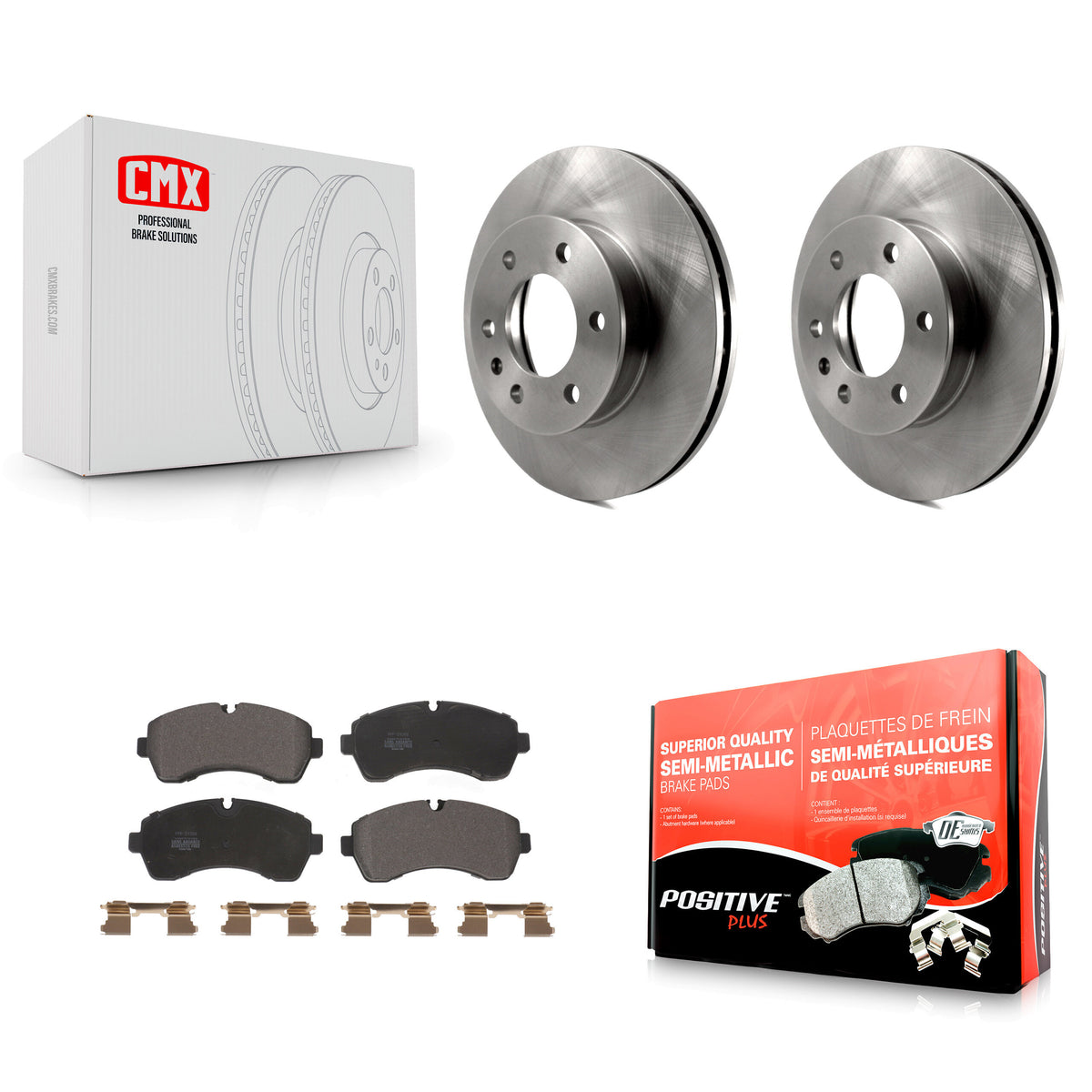 Front Brake Rotor & Semi-Metallic Pad Kit For Mercedes-Benz Sprinter 2500 3500 Dodge 4500 K8F-103053