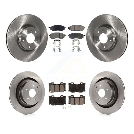 Front Rear Brake Rotor And Semi-Metallic Pad Kit For Nissan 370Z With Dual Piston Caliper K8F-103070