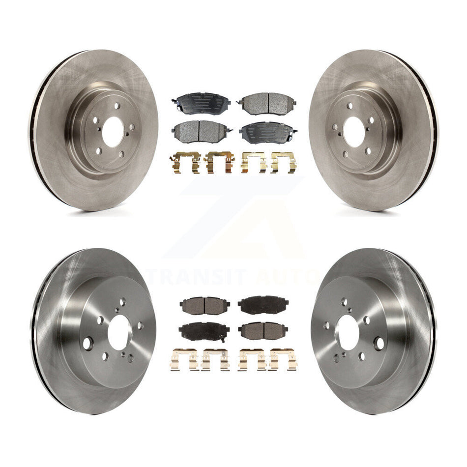 Front Rear Disc Brake Rotors And Semi-Metallic Pads Kit For 2014-2018 Subaru Forester 2.0L K8F-103075