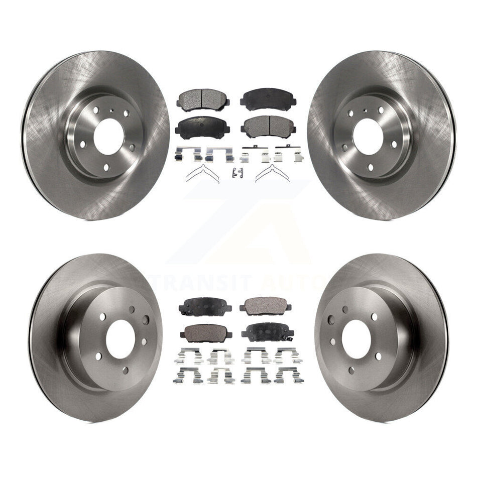 Front Rear Disc Brake Rotors And Semi-Metallic Pads Kit For Nissan Maxima K8F-103077