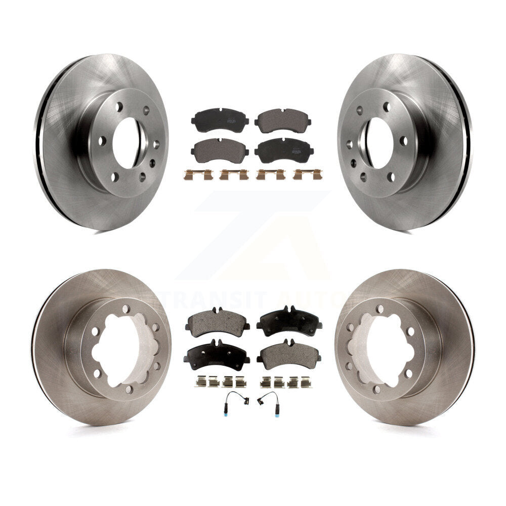 Front Rear Brake Rotor Semi-Metallic Pad Kit For Sprinter 3500 Mercedes-Benz Dodge 3500XD K8F-103084