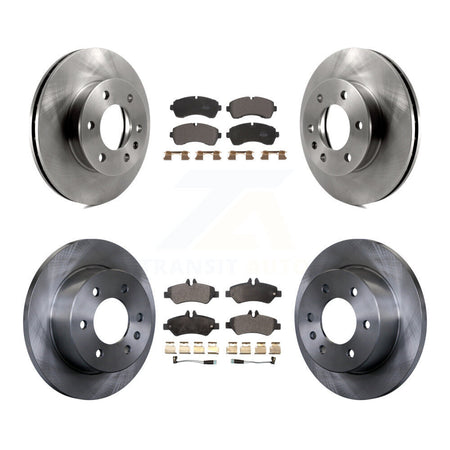 Front Rear Disc Brake Rotors & Semi-Metallic Pad Kit For Dodge Sprinter 3500 Freightliner K8F-103085