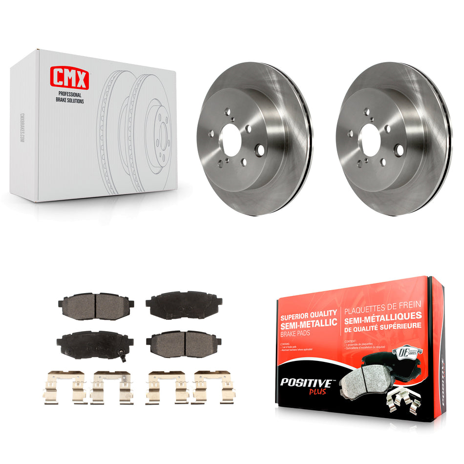 Rear Disc Brake Rotors And Semi-Metallic Pads Kit For 2014-2018 Subaru Forester 2.0L K8F-103102