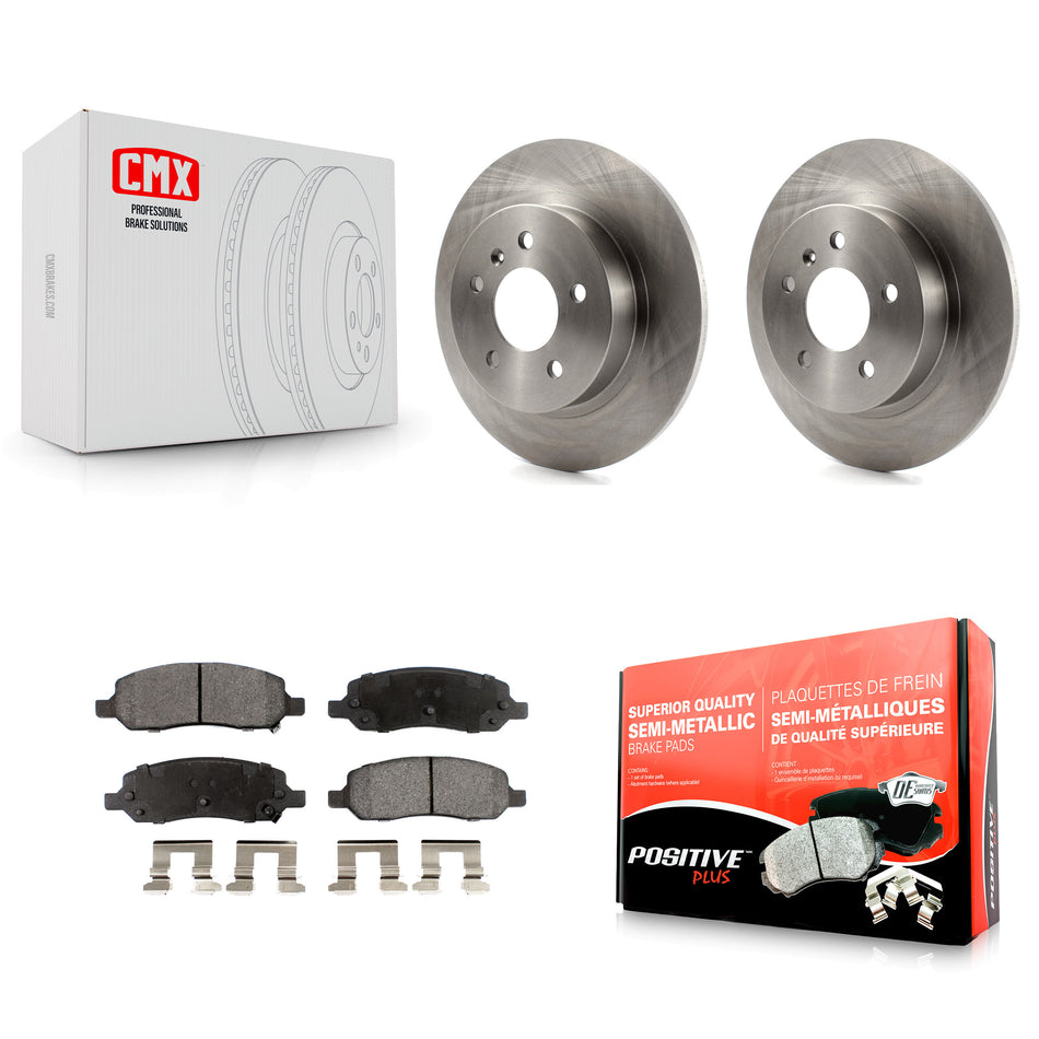 Rear Disc Brake Rotors And Semi-Metallic Pads Kit For 2006-2011 Buick Lucerne Cadillac DTS K8F-103103