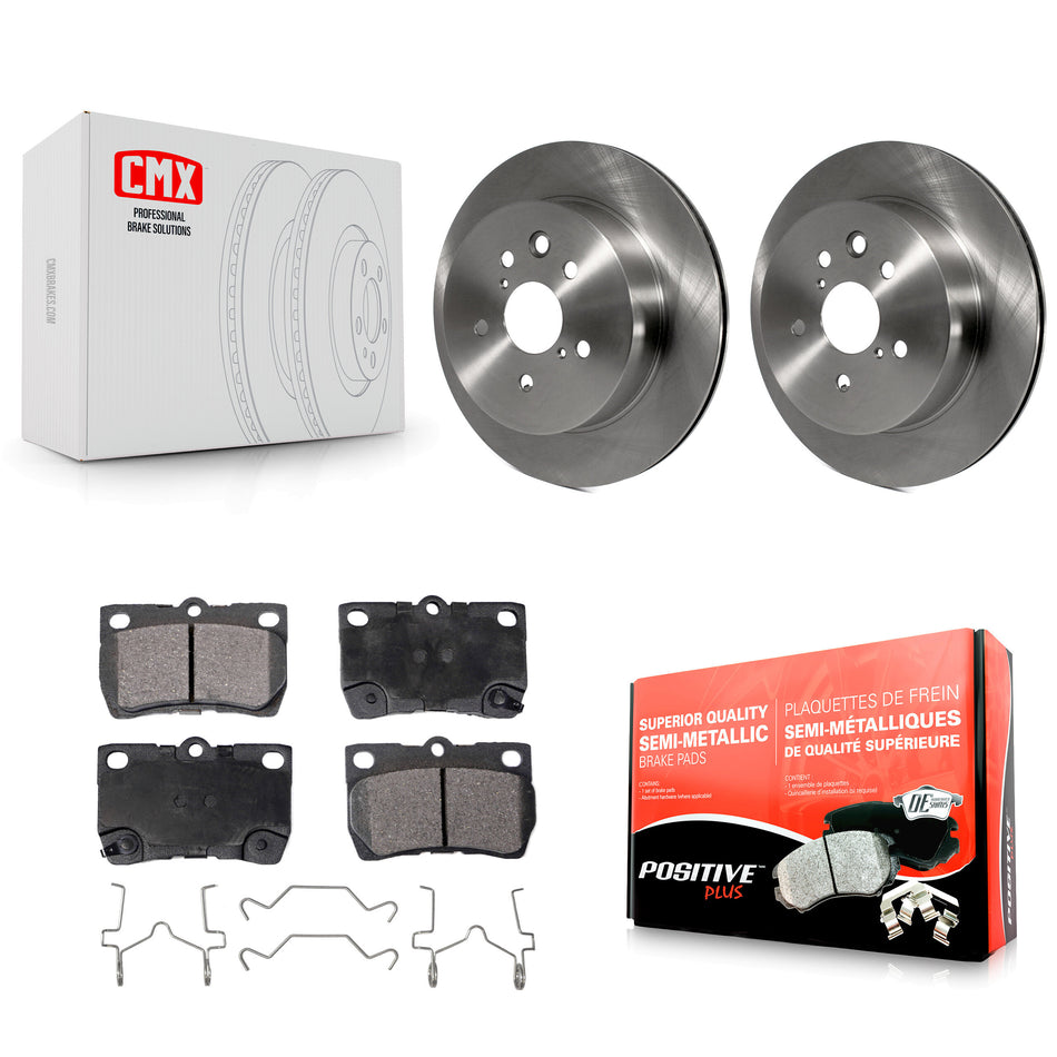 Rear Disc Brake Rotors And Semi-Metallic Pads Kit For Lexus IS250 GS350 IS350 GS300 GS430 GS450h GS460 K8F-103105