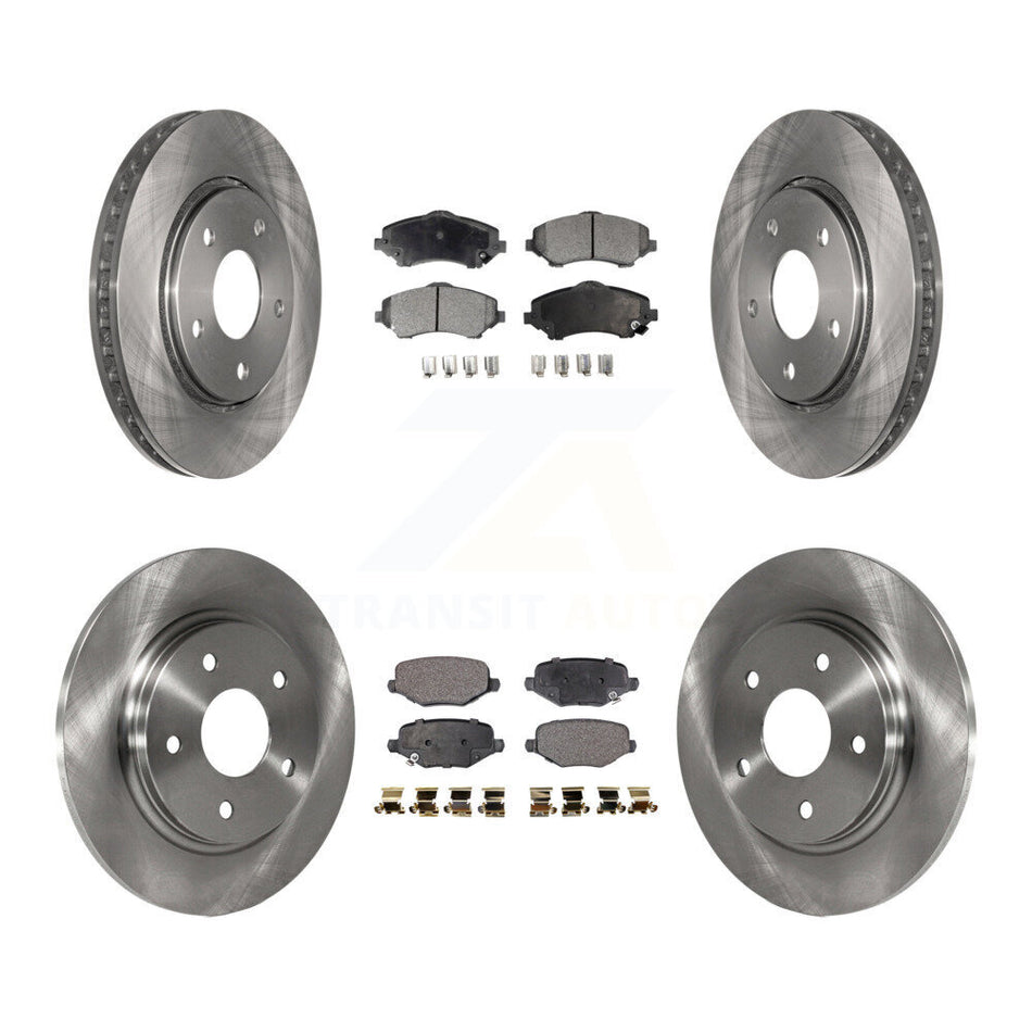 Front Rear Disc Brake Rotors And Semi-Metallic Pads Kit For Dodge Grand Caravan Chrysler Town & Country Journey Ram C/V Volkswagen Routan K8F-103112