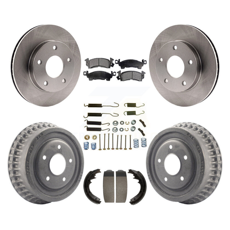 Front Rear Disc Brake Rotors Semi-Metallic Pads And Drum Kit (7Pc) For GMC Jimmy K8F-103113