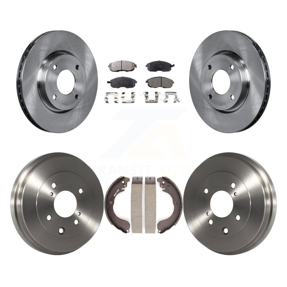 Front Rear Disc Brake Rotors Semi-Metallic Pads And Drum Kit For Nissan Sentra Versa Cube K8F-103158