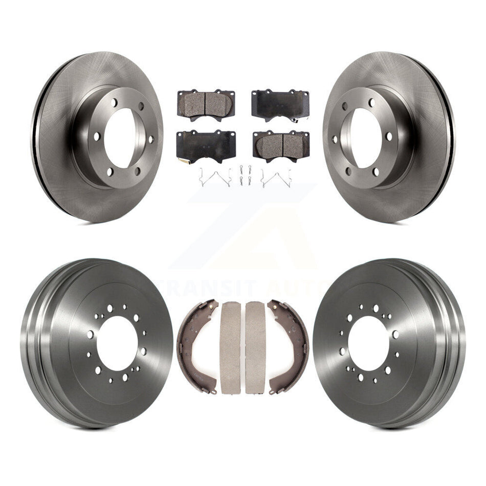 Front Rear Disc Brake Rotors Semi-Metallic Pads And Drum Kit For 2004-2006 Toyota Tundra K8F-103164