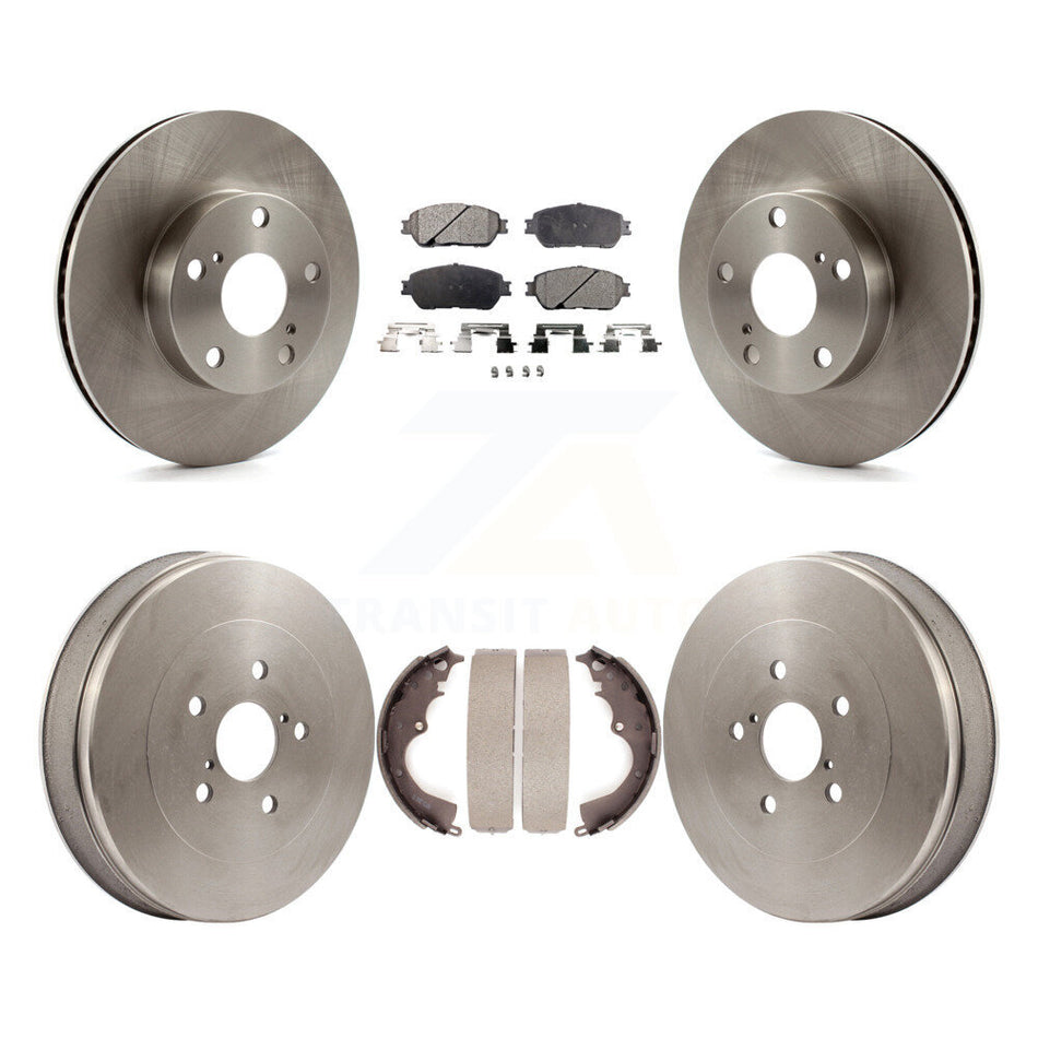 Front Rear Disc Brake Rotors Semi-Metallic Pads And Drum Kit For Toyota Tacoma With 5 Lug Wheels K8F-103167