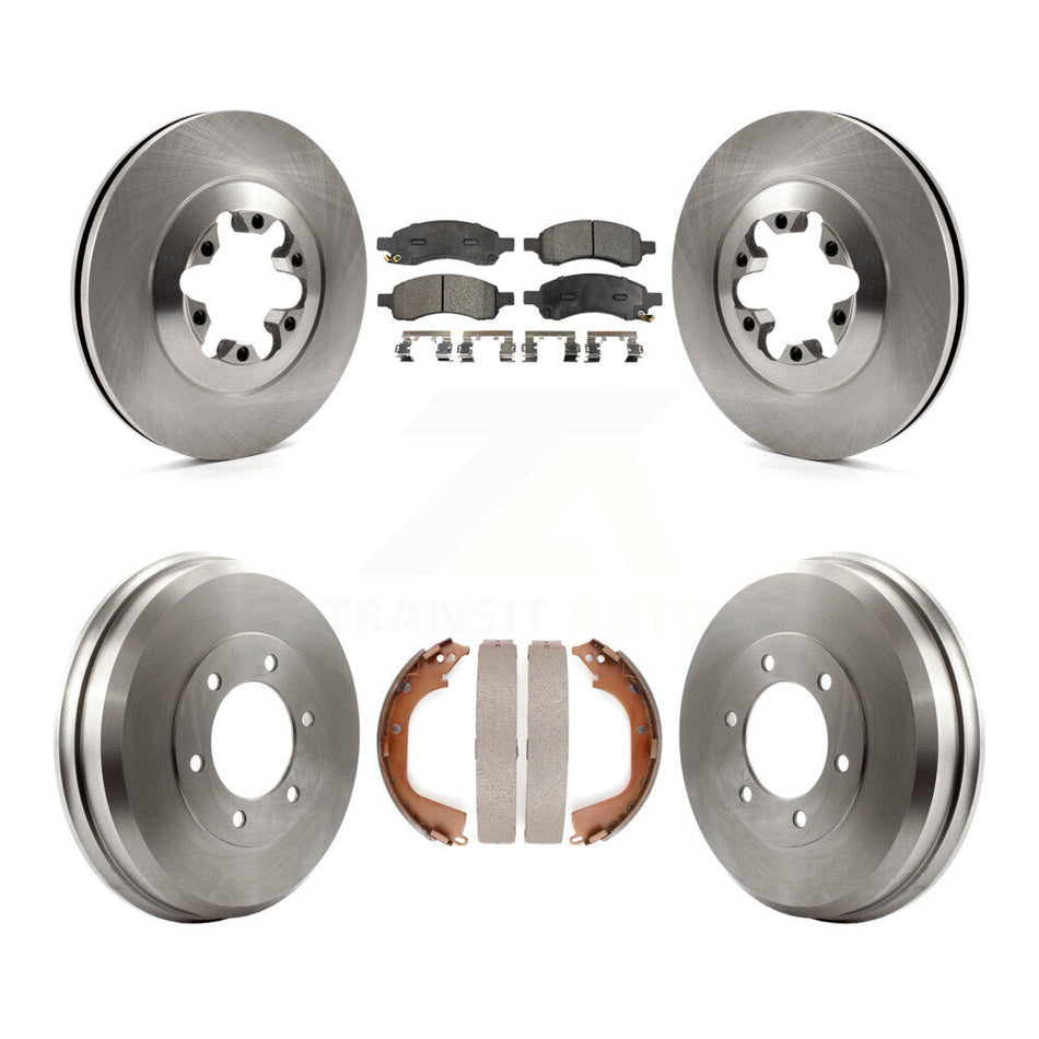 Front Rear Disc Brake Rotors Semi-Metallic Pads And Drum Kit For Chevrolet Colorado GMC Canyon K8F-103172