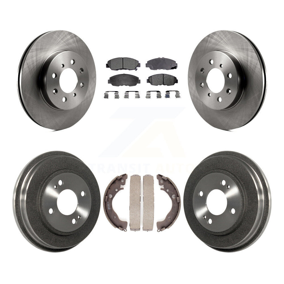 Front Rear Disc Brake Rotors Semi-Metallic Pads And Drum Kit For Honda Insight K8F-103181