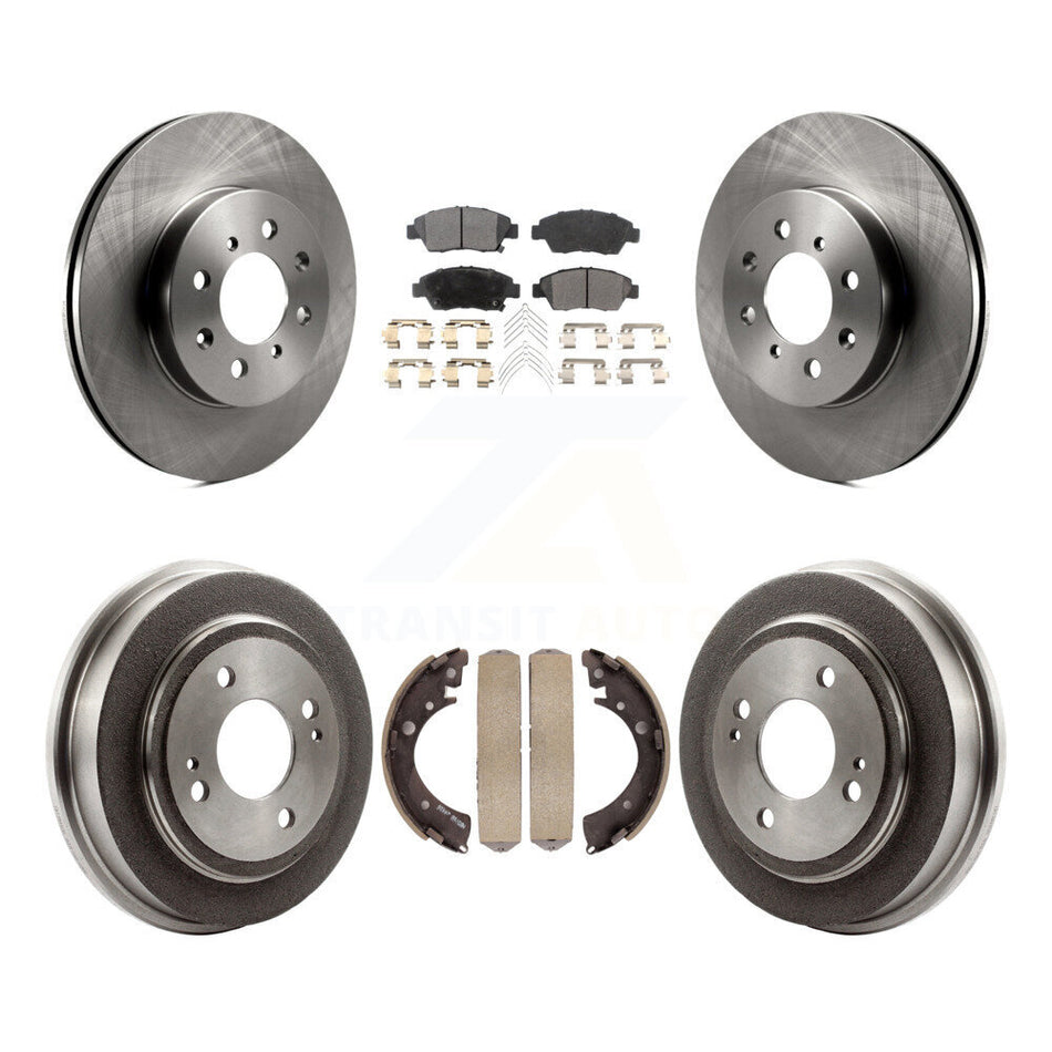 Front Rear Disc Brake Rotors Semi-Metallic Pads And Drum Kit For 2007-2008 Honda Fit K8F-103188
