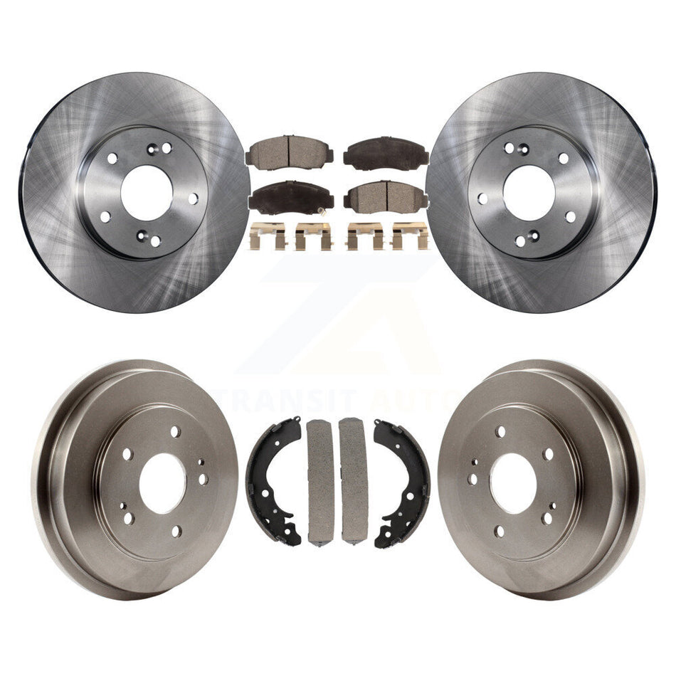 Front Rear Disc Brake Rotors Semi-Metallic Pads And Drum Kit For Honda Accord Civic K8F-103195