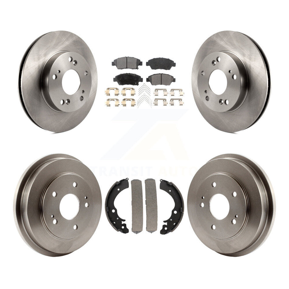 Front Rear Disc Brake Rotors Semi-Metallic Pads And Drum Kit For Honda Civic K8F-103199