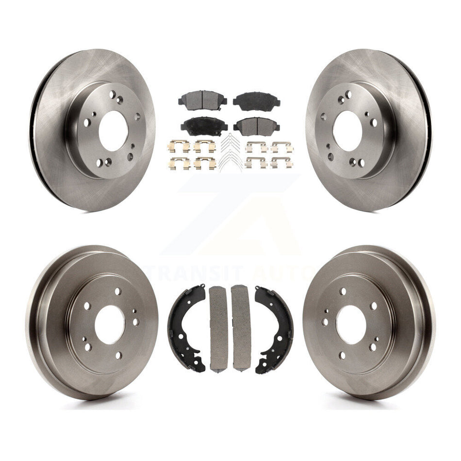 Front Rear Disc Brake Rotors Semi-Metallic Pads And Drum Kit For Honda Civic K8F-103199