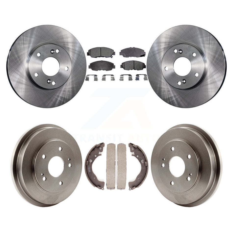 Front Rear Disc Brake Rotors Semi-Metallic Pads And Drum Kit For 2011 Honda Civic GX K8F-103201