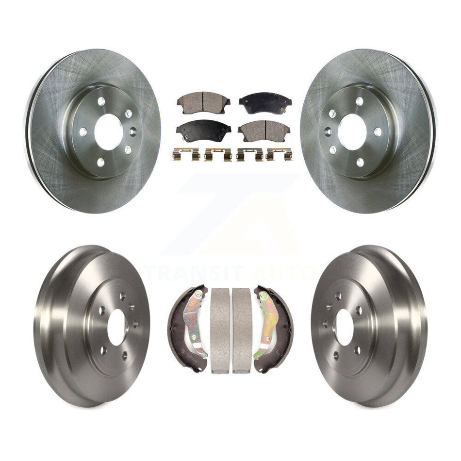 Front Rear Disc Brake Rotors Semi-Metallic Pads And Drum Kit For Chevrolet Sonic K8F-103204
