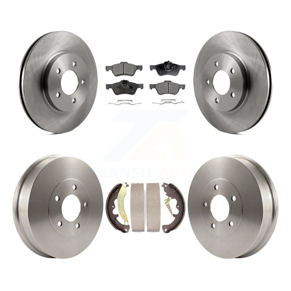 Front Rear Disc Brake Rotors Semi-Metallic Pads And Drum Kit For Ford Escape Mercury Mariner Mazda Tribute K8F-103217