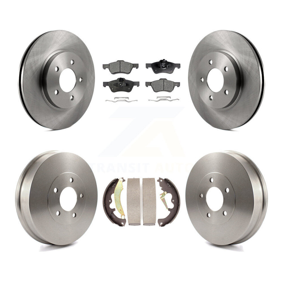 Front Rear Disc Brake Rotors Semi-Metallic Pads And Drum Kit For Ford Escape Mercury Mariner Mazda Tribute K8F-103217