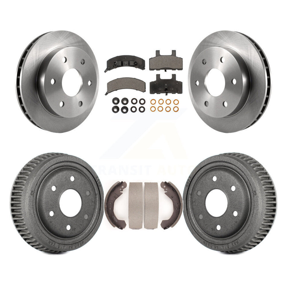 Front Rear Disc Brake Rotors Semi-Metallic Pads And Drum Kit For Chevrolet K1500 GMC Yukon Blazer K8F-103223